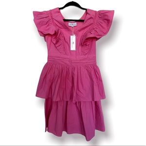 Never A Wallflower 100% Cotton Baby Pink Ruffle Dress